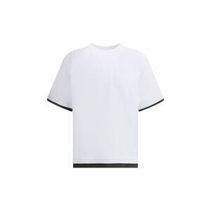 Sacai Pocket Tee Contrast Trim Men White T-Shirts